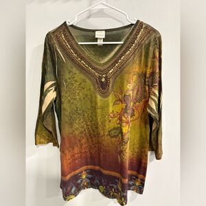 Venezia Multicolor Embellished Tunic